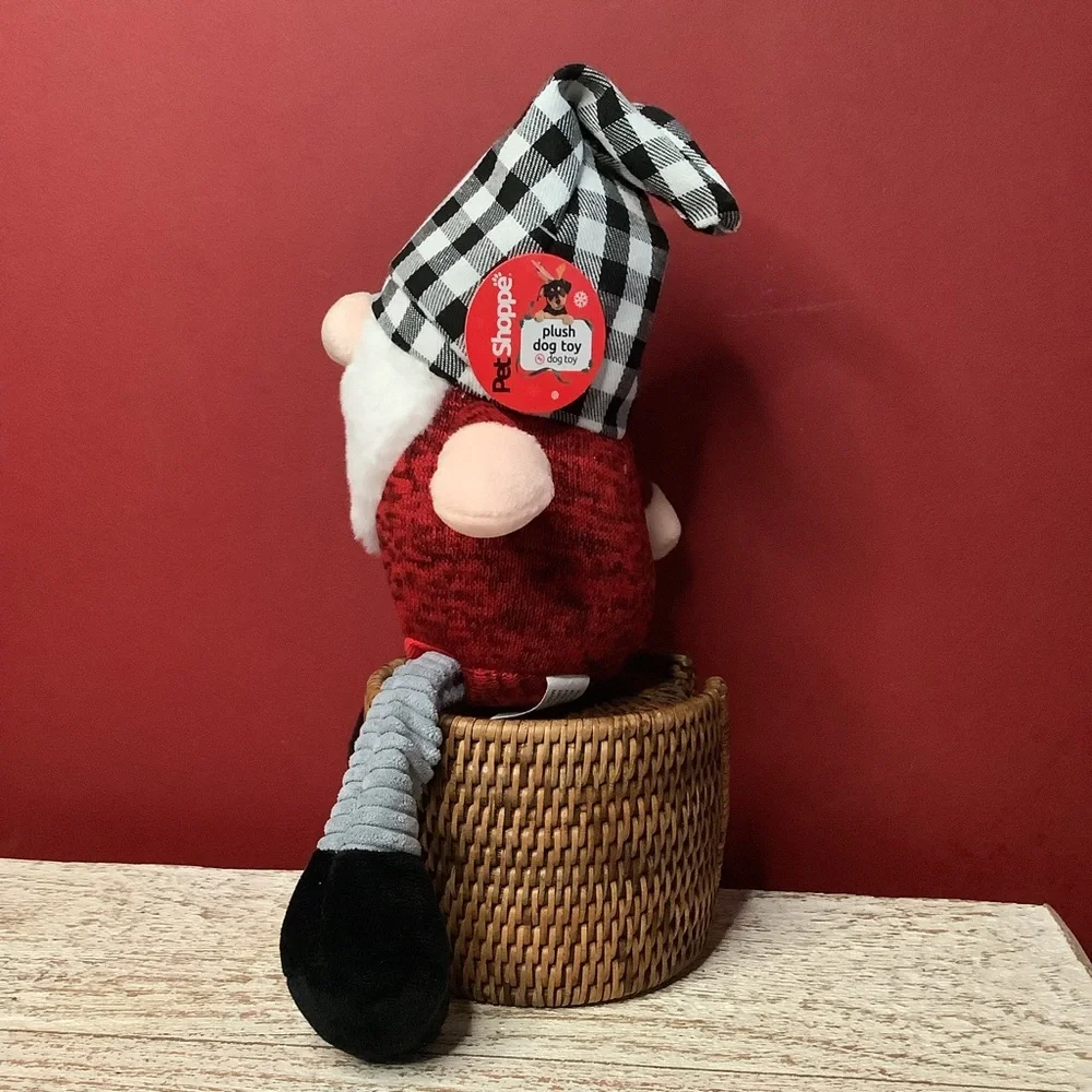 Pet Shoppe SANTA Plush Dog Toy Push Belly& My Hat Pops Up Legs Pull Back & Forth